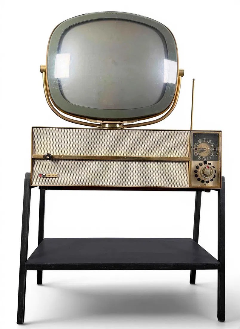 Philco Predicta Princess Television Set With Stand And Clock, Ca. 1958