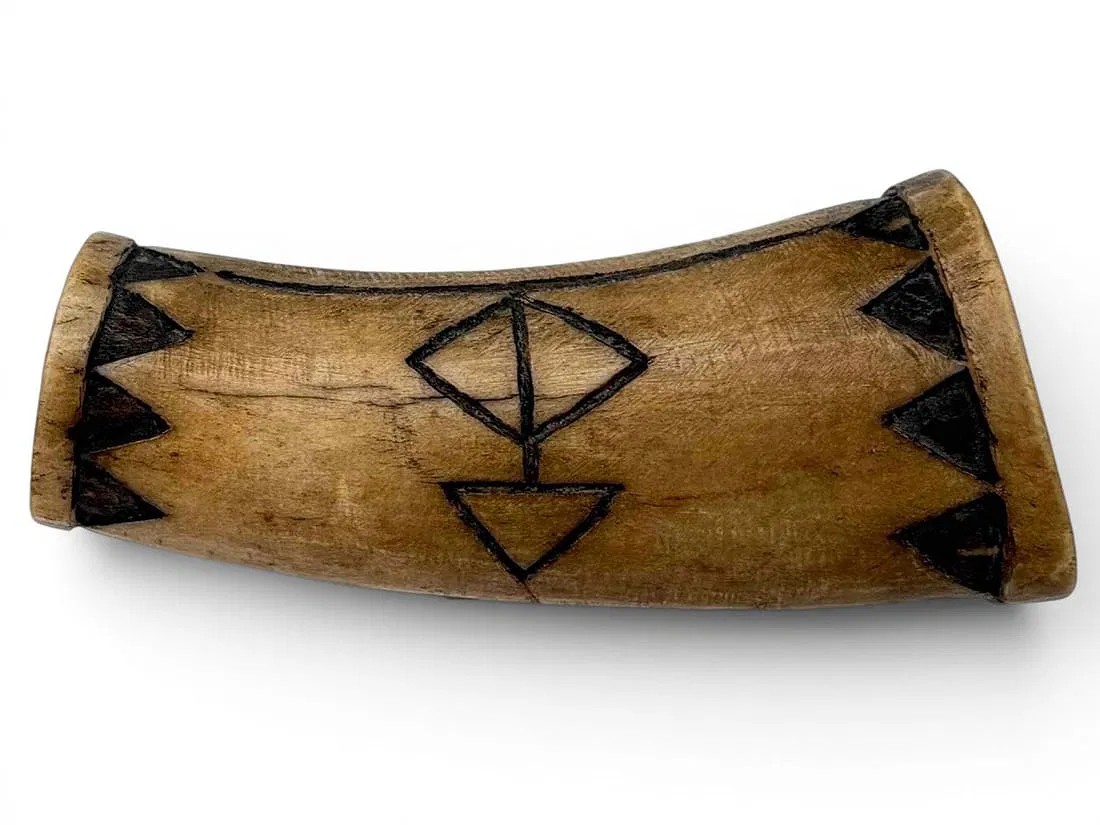 Hupa, Yurok, Karuk California Native American Carved Antler Purse