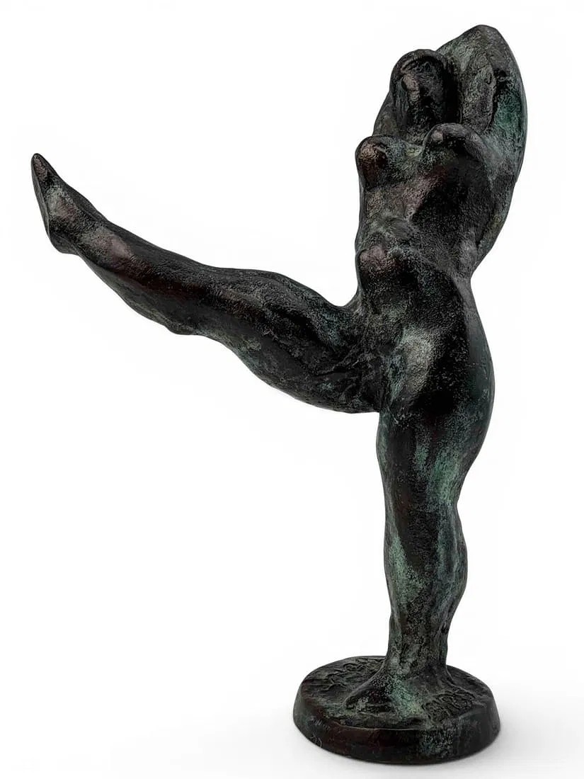 Nicolaas "Nic" Jonk (Dutch, 1928-1994), Dancer, Patinated Bronze Sculpture
