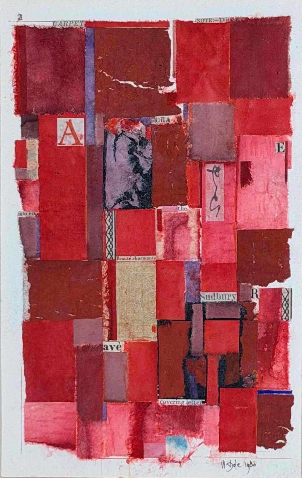 William Dole (American, 1917-1983), Rubicund, 1980, Mixed Media Collage