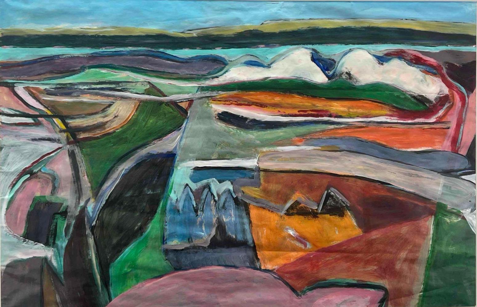 Henry Villerme (American, 1928-2013), Coastal Landscape, Oil On Paper