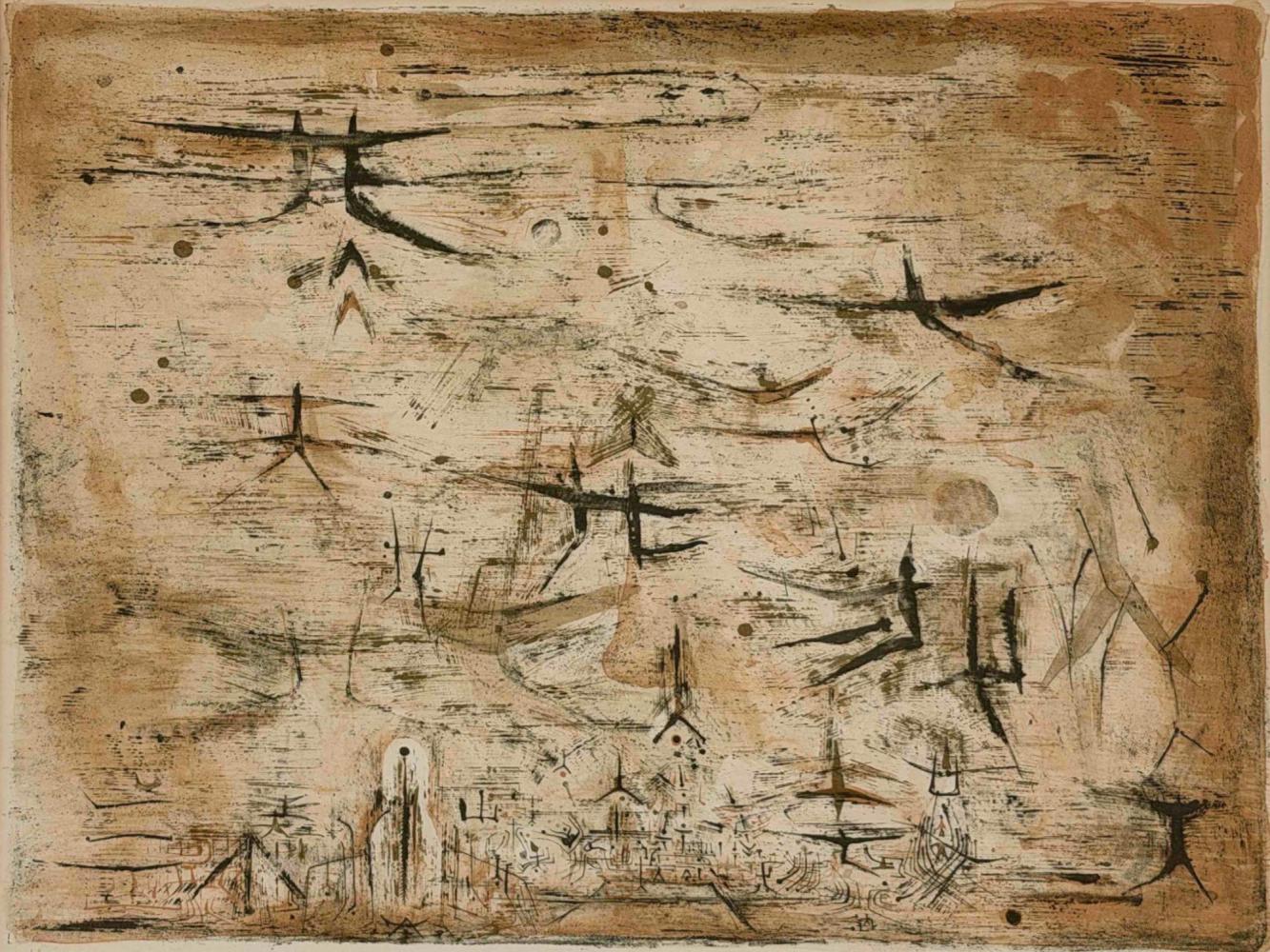 Zao Wou-Ki (Chinese/French, 1920-2013), Ciel de Paris, Color Lithograph