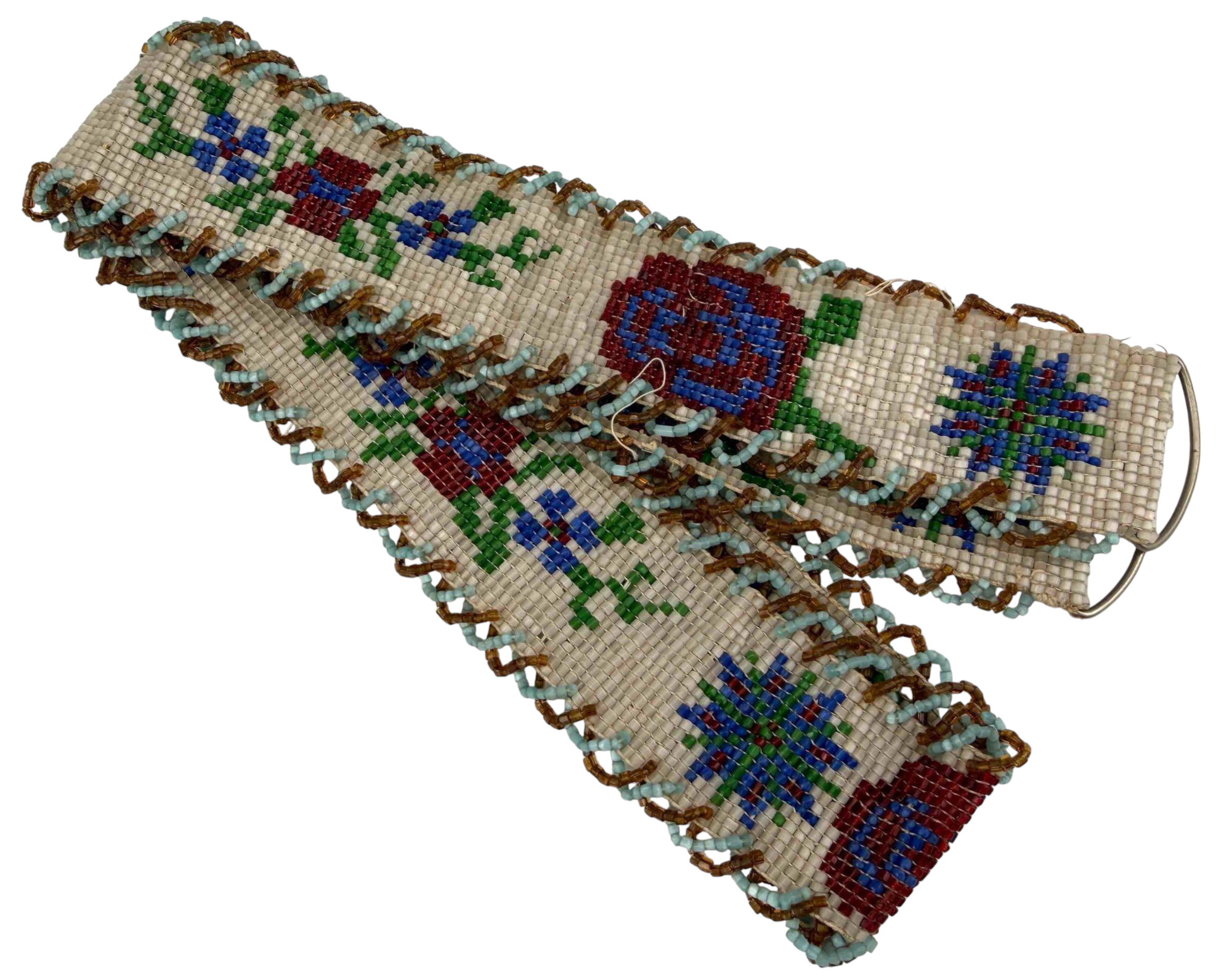 Native American Plains Loom-Beaded Belt