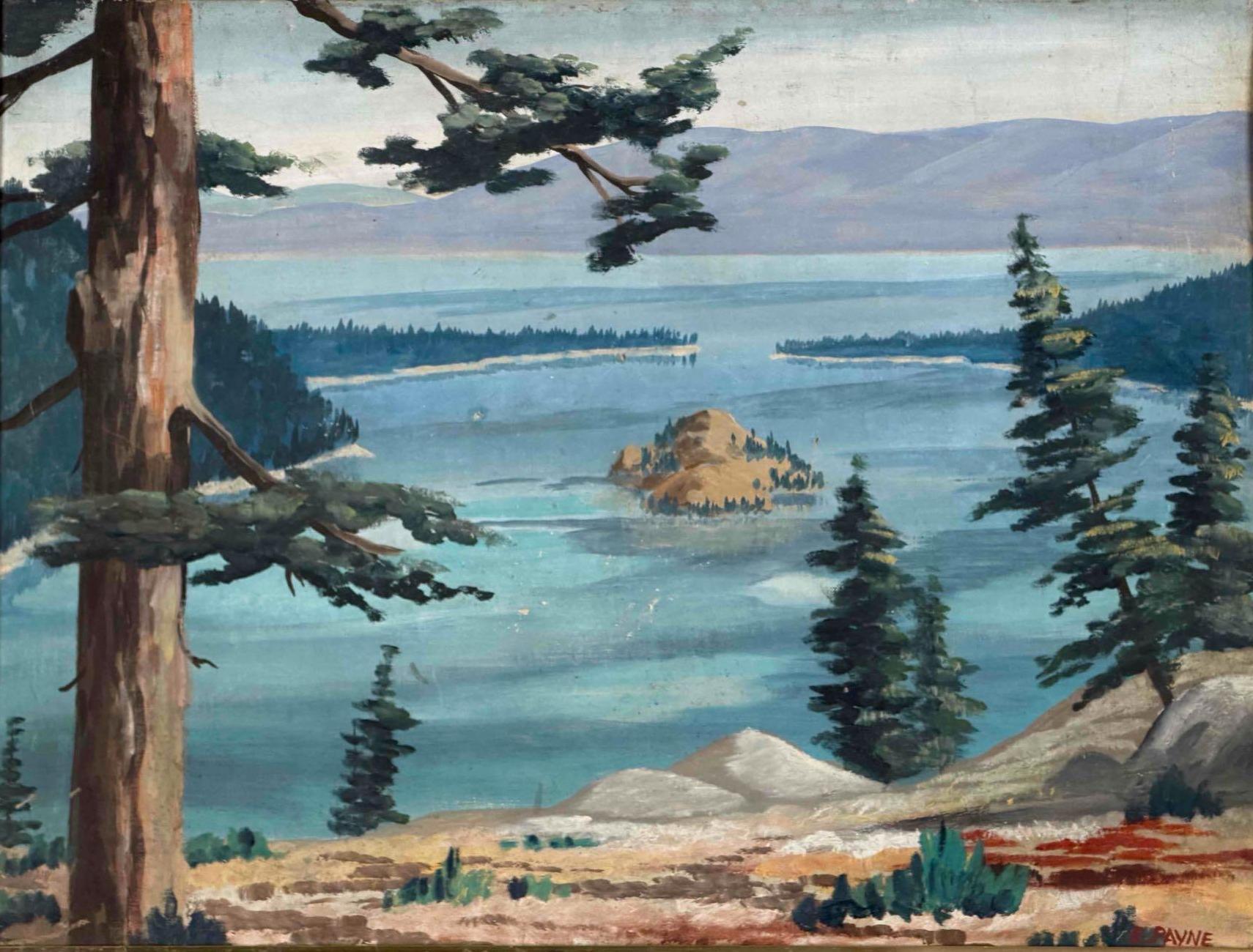 Edgar Alwin Payne (California, 1883-1947), Emerald Bay, Lake Tahoe, Oil On Canvas Laid To Board