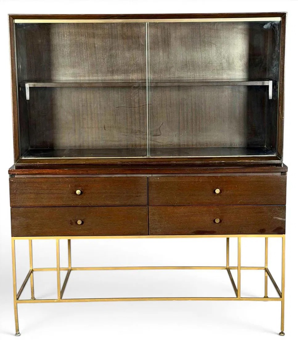 Paul McCobb Irwin Collection Mid Century Modern Display Cabinet For Calvin Furniture