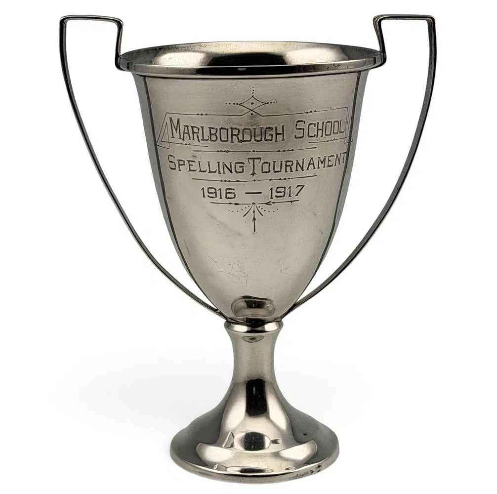 Antique Sterling Silver Spelling Bee Trophy